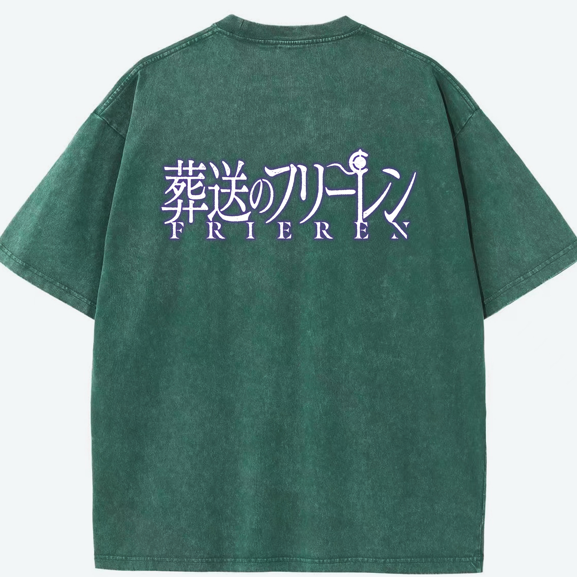 （画像用） 葬送のフリーレン Frieren 綿100% ヴィンテージ風 半袖Tシャツ（背面プリント）